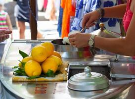 Lemon granita in Positano. photo