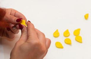 Figures of Halloween with fondant paste or sugar paste. photo