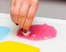 Figures of Halloween with fondant paste or sugar paste. photo