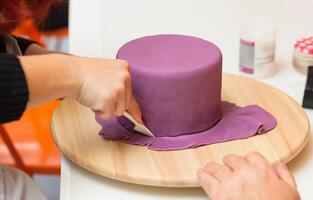 Figures of Halloween with fondant paste or sugar paste. photo