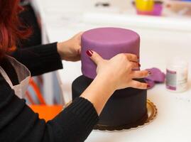 Figures of Halloween with fondant paste or sugar paste. photo