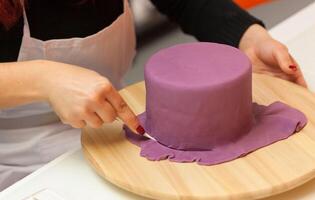 Figures of Halloween with fondant paste or sugar paste. photo