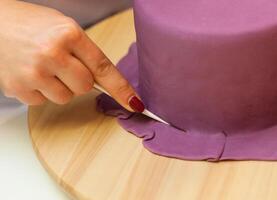 Figures of Halloween with fondant paste or sugar paste. photo