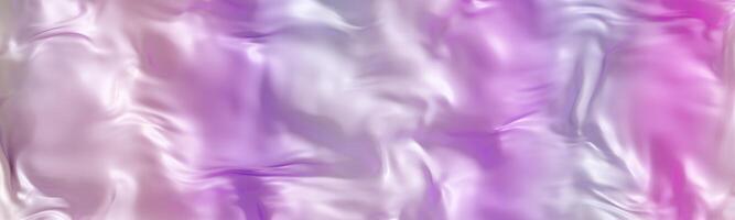 Vibrant, abstract gradient background with blend of purple, pink, and white tones, featuring glossy, ripple-like texture. Fluid, artistic look, ideal for branding, creative projects. 3D banner. photo