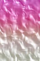 Soft and elegant pink and white gradient background with satin-like, fluid texture. Luxurious, dreamy feel. Ideal for use in branding, design, fashion, and beauty projects. Abstract backdrop. 3D. photo