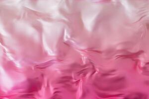 Soft and elegant pink gradient background with satin-like, fluid texture. Luxurious and dreamy feel. Ideal for use in branding, design, fashion, and beauty projects. Abstract backdrop. 3D render. photo