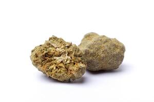 Hashish isolated on white background photo