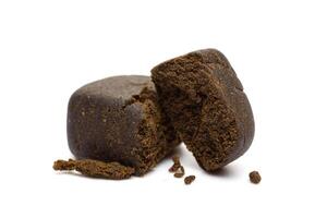 Hashish isolated on white background photo