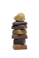 Blocks of hashish isolated on white background photo