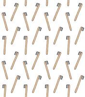 Seamless pattern of tooth brush vector