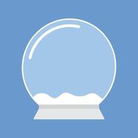 Flat cartoon empty snow ball template vector
