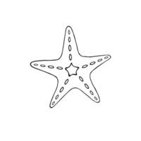Hand drawn doodle sketch starfish vector