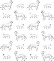 Seamless pattern of cat and dog vector
