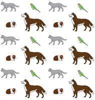 Seamless pattern of hand drawn sketch pet vector