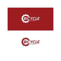a red and white sign that says bicycle on it vector