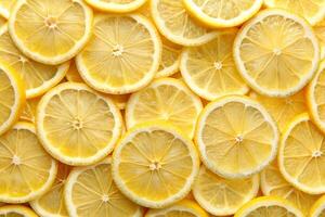 Citrus slices. Lemon background. Lemons. Lemon circles photo