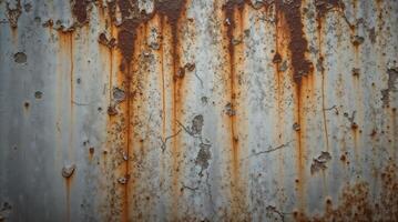 Close-up of rust-marked, corroded concrete texture photo