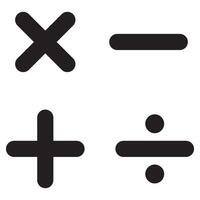 Math and Science Icons Set of Symbols for Education and Learning vector