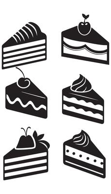 Piece of Cake Icon for Sweet Dessert Themed Designs