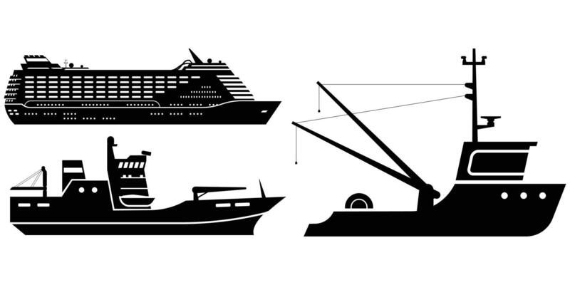 Ships Silhouettes Set Maritime and Nautical Designs