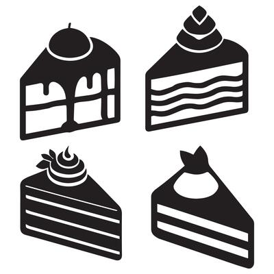 Piece of Cake Icon for Sweet Dessert Themed Designs