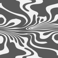 wavy lines abstract background. Trendy psychedelic retro style backdrop. Waves, swirl and twirl pattern. Twisted distorted texture. vector