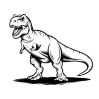 black and white hand-drawn dinosaur sketches vector
