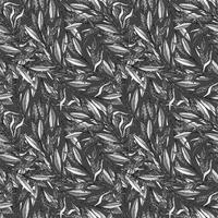 Texture with hand drawn black and white oliv branches and leaves on gray background . Ideal for printing on fabric or paper. floral ornament vector