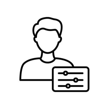 cuenta avatar personalización icono con igualada vector