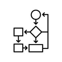 Workflow icon for business performance process vector