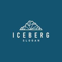 Antarctic Cold Mountain Iceberg Logo Design, Simple Template Symbol Illustration vector