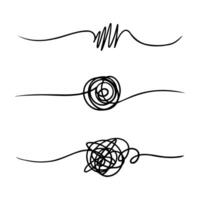 hand drawn tangled scribble sketch. Abstract doodle with line art. vector