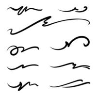 Elegant hand-drawn irregular lines create an artistic flair suitable for a variety of design and craft projects vector