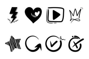Doodle element set, for concept design. vector