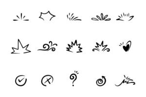 Doodle element set, for concept design. vector