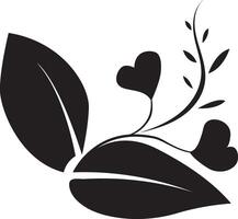 black and white two heart flower tattoo, pattern design vector