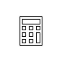 calculator icon design outline style vector