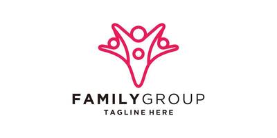 logo design family, person, unity, group, community, logo design icon, , symbol, idea, creative. vector