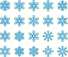 Snowflakes Shape Icon Collection vector