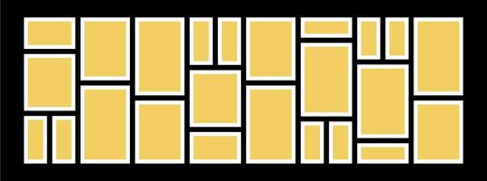 grid digital photo collage design template vector