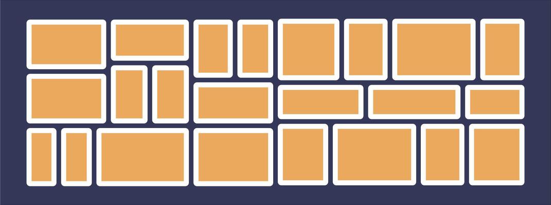 comics page grid layout abstract photo frames and digital photo wall template