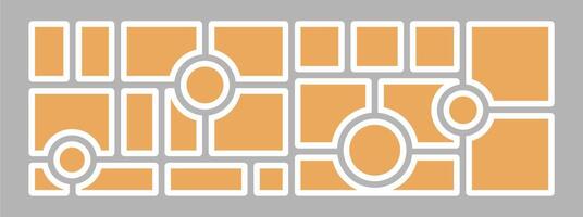 Collage photo frames set with text vector