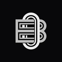 simple monogram of letter O AND B vector