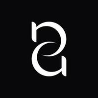 simple monogram of letter D AND G vector