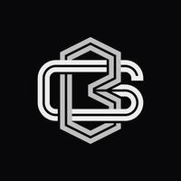 simple monogram of letter G and B vector