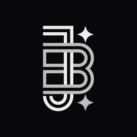 simple monogram of letter J and B vector