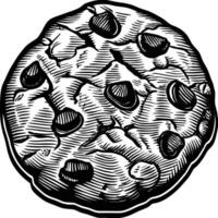 Chocolate chip cookie vector