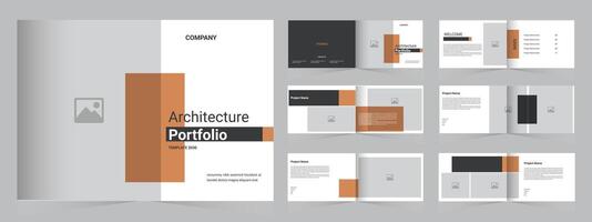 Landscape Architecture portfolio design template editable layout vector