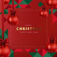 Merry christmas frame abstract banner background vector