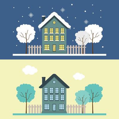 House Or Residence And Environment With Trees